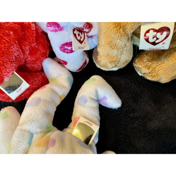 ty Beanie Babies lot of 4 Bears Valentine's Day Love Romantic Gift READ - Picture 3 of 8